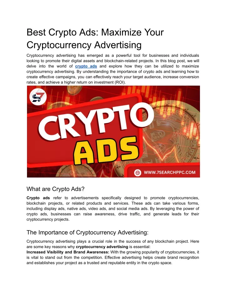 best crypto ads maximize your cryptocurrency