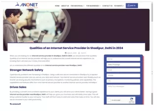 Choosing the Right Internet Service Provider in Shadipur, Delhi in 2024