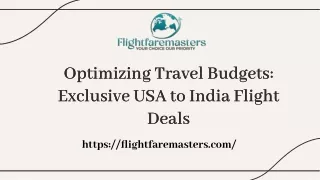 USA to India Flight Deals