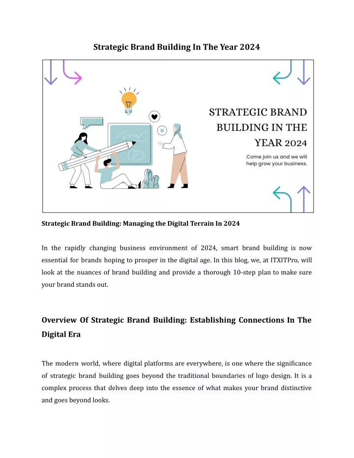 strategic brand building in the year 2024