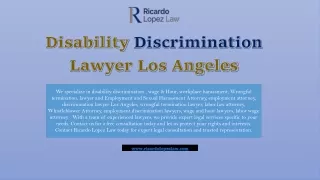 Disability Discrimination Lawyer Los Angeles