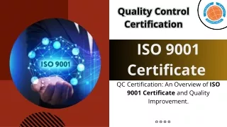 ISO 9001 Certificate | Quality Control Certification