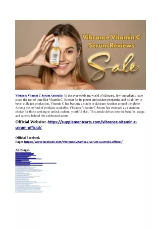 Vibrance Vitamin C Serum Australia
