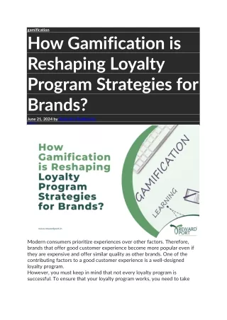 Best Gamification Loyality Program Services | RewardPort