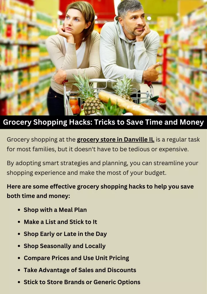 grocery shopping hacks tricks to save time