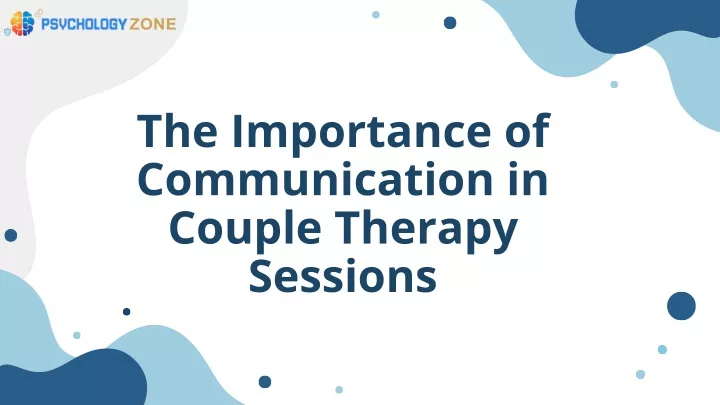 the importance of communication in couple therapy