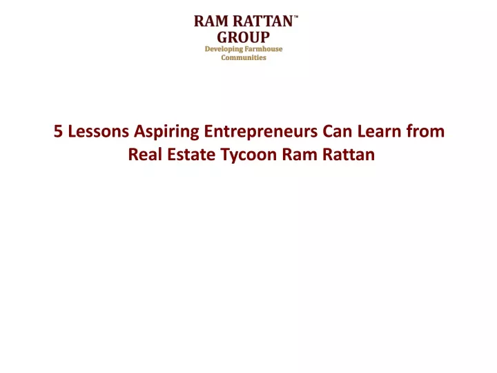 5 lessons aspiring entrepreneurs can learn from