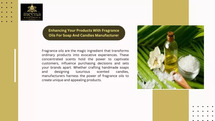 enhancing your products with fragrance oils