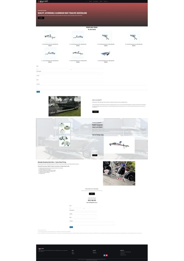 ALY Craft: Aluminium Boat Trailers