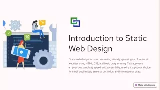 introduction to static web design