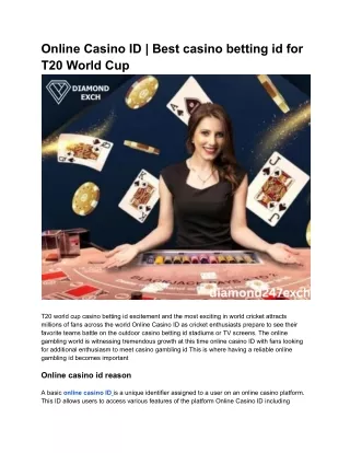 Online Casino ID _ Best casino betting id for T20 World Cup