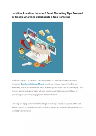 Email Marketing Tips Powered by Google Analytics Dashboards & Geo-Targeting