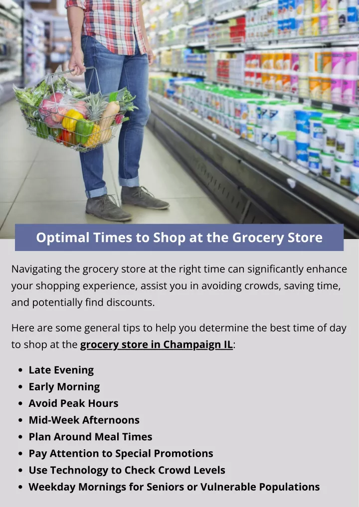 optimal times to shop at the grocery store