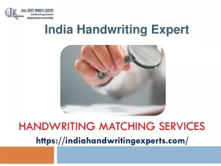 Handwriting Matching Services – India Handwriting Expert