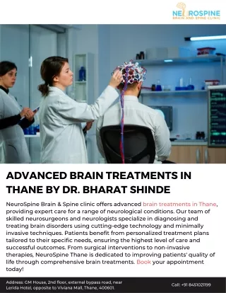 Advanced Brain Treatments in Thane by Dr. Bharat Shinde