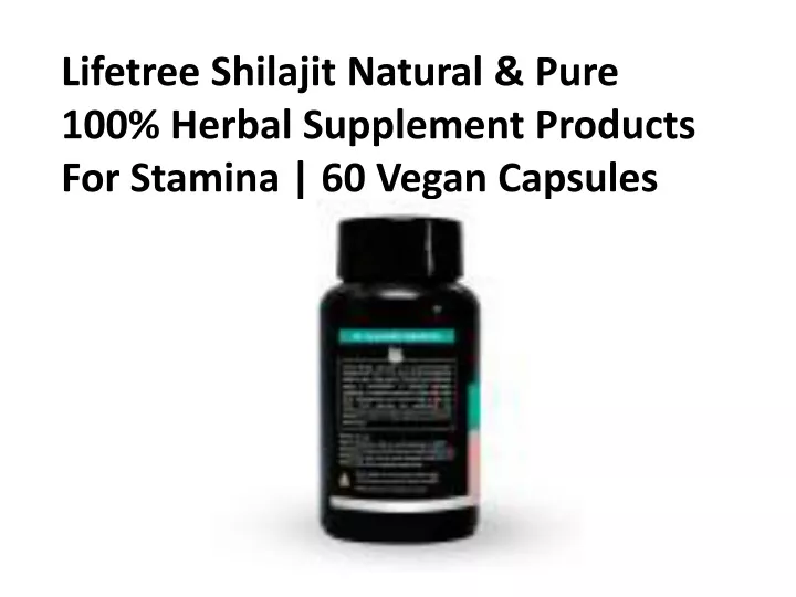 lifetree shilajit natural pure 100 herbal supplement products for stamina 60 vegan capsules