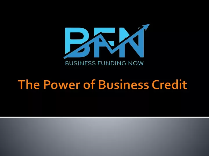 the power of business credit