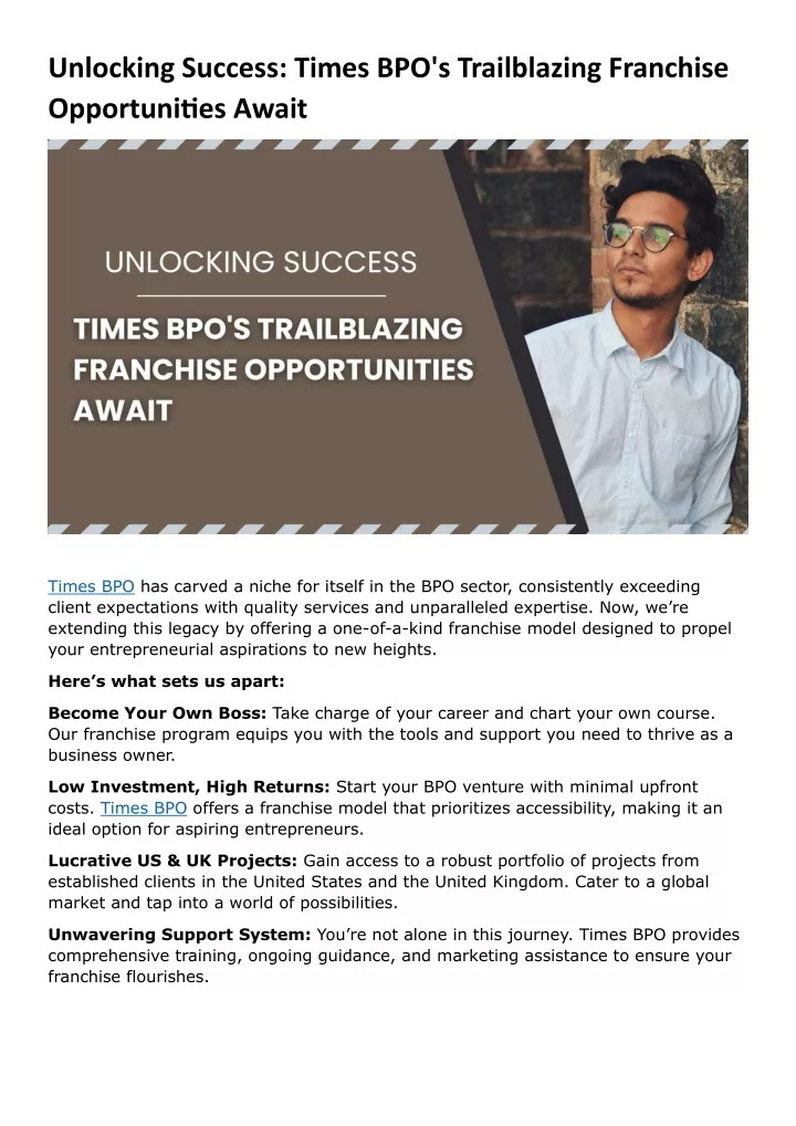 unlocking success times bpo s trailblazing