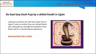 Do Kaal Sarp Dosh Puja by a skilled Pandit in Ujjain