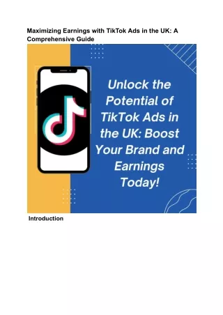 maximizing earnings with tiktok