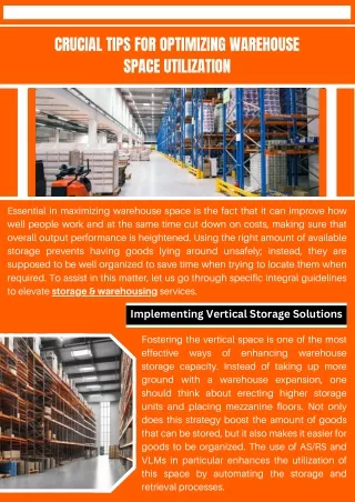 Tips For Optimizing Warehouse Space Utilization