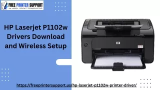 HP Laserjet P1102w Drivers Download and Wireless Setup