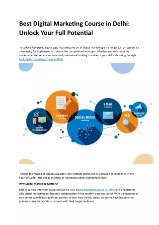 Best Digital Marketing Course in Delhi