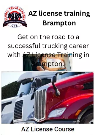 AZ license training Brampton