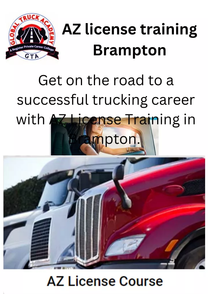 az license training brampton