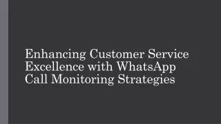 enhancing customer service excellence with