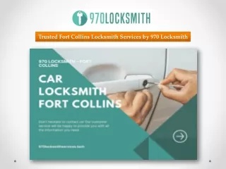 Trusted Fort Collins Locksmith Services by 970 Locksmith