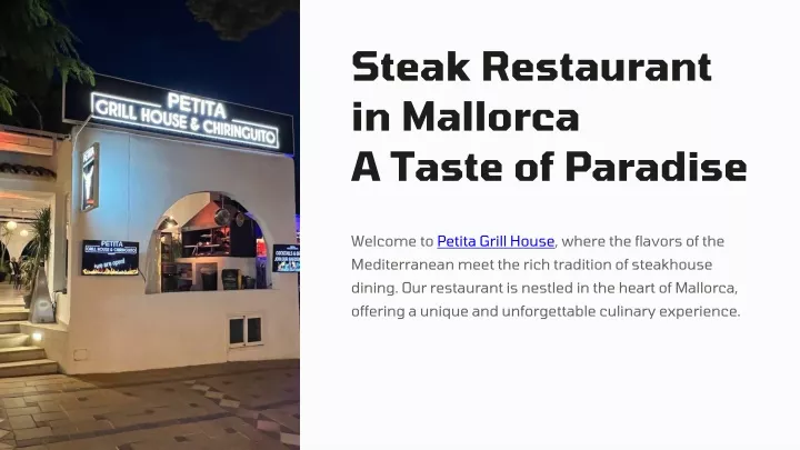 steak restaurant in mallorca a taste of paradise