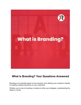 What is Branding