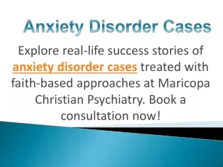 Anxiety Disorder Cases