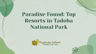 Paradise found top resorts in Tadoba-national park