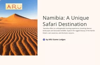 Namibia Hunting Safaris: Where Legends Hunt