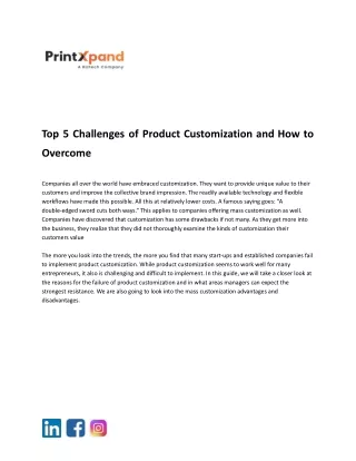 Top 5 Challenges of Product Customization and How to Overcome