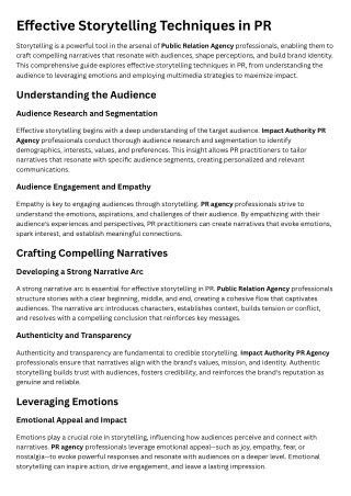 e ective storytelling techniques in pr