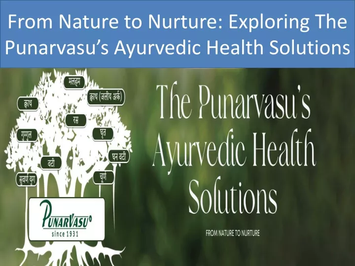 from nature to nurture exploring the punarvasu s ayurvedic health solutions