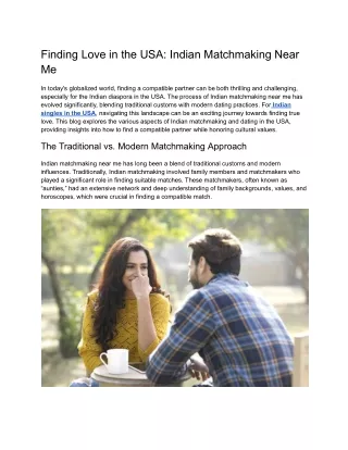 Finding Love in the USA_ Indian Matchmaking Near Me