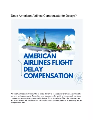 Does American Airlines Compensate for Delays