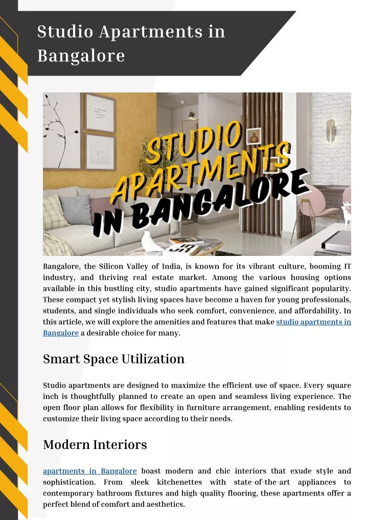 studio apartments in bangalore