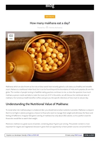 How Many Makhana Should You Eat a Day?