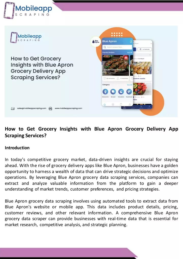 how to get grocery insights with blue apron