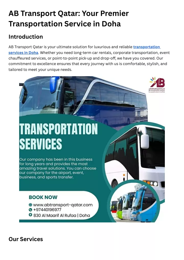 ab transport qatar your premier transportation