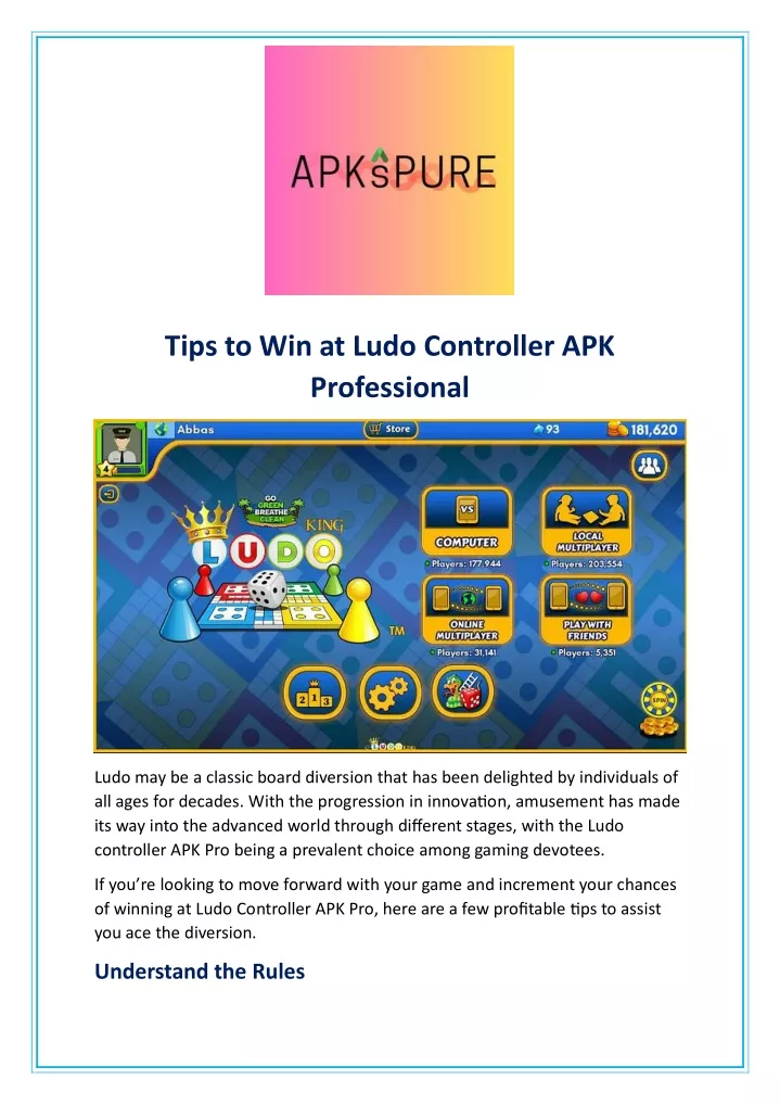 tips to win at ludo controller apk professional