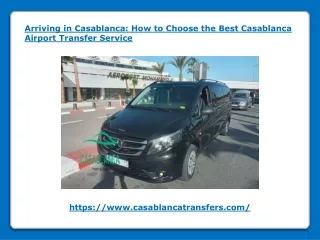 How to Choose the Best Casablanca Airport Transfer Service