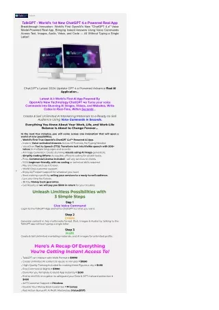 TalkGPT - World's 1st New ChatGPT 4.o Powered Real App