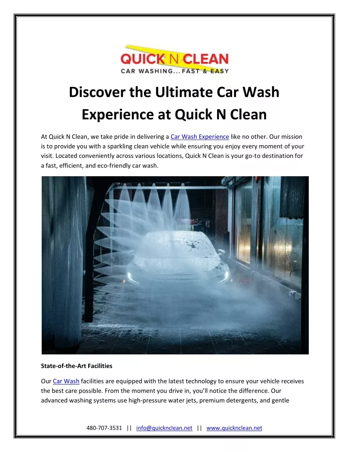 discover the ultimate car wash experience