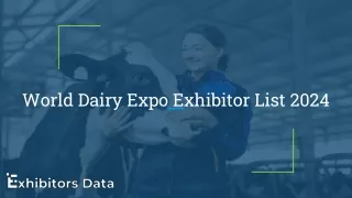 World Dairy Expo Exhibitor List 2024